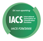 EX non-sparking IACS F29/2005 certificate
