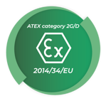 ATEX category 2G/D 2014/34/EU certificate