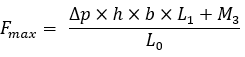 Formula maximum door opening force